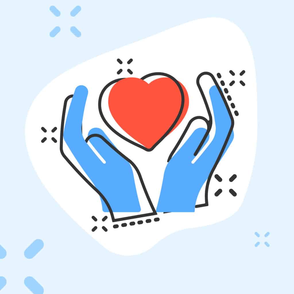 donate - heart in hands