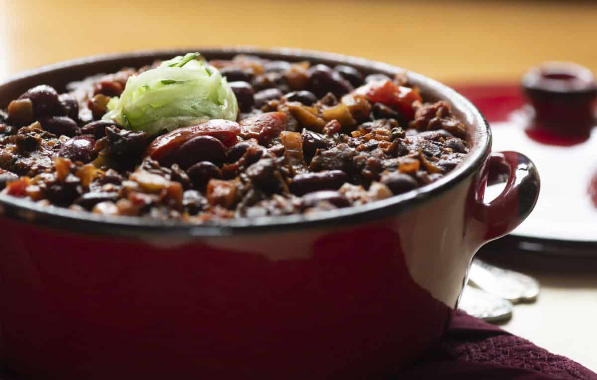 Chili with meat - low iodine diet