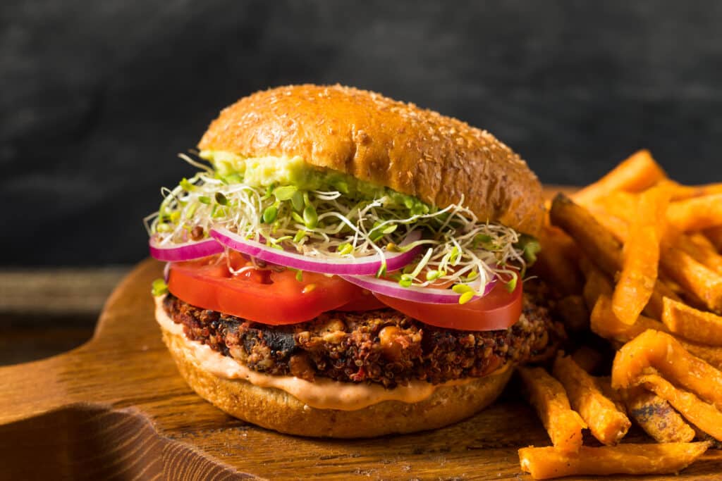 dieta baja en yodo hamburguesa vegetariana